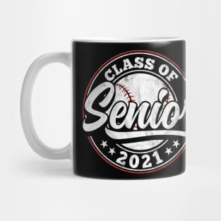 Class Of 2021 Senior Baseball Player Graduation Gift Mug